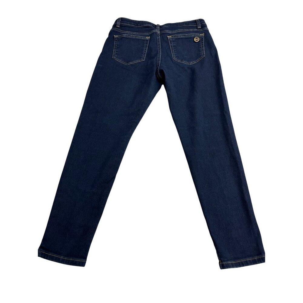 Michael Kors Izzy Skinny Ankle Jeans Size 10 Dark Wash Womens Denim Pants - Picture 2 of 12